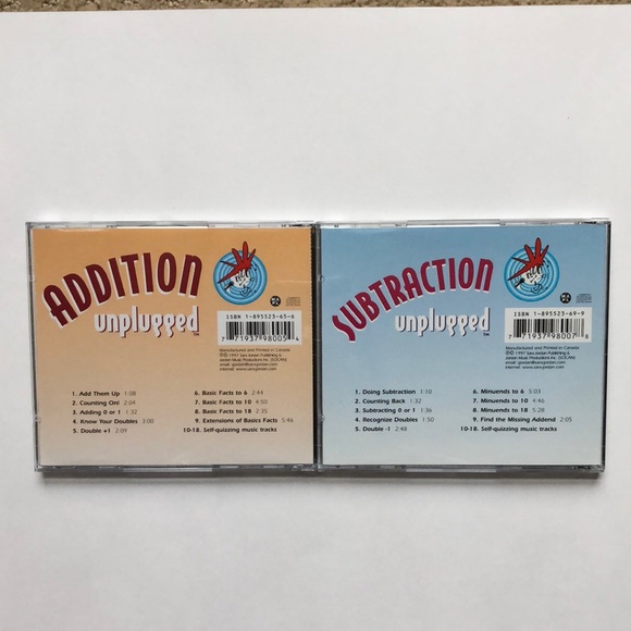 Kids Addition and Subtraction Unplugged CDs - Picture 2 of 3